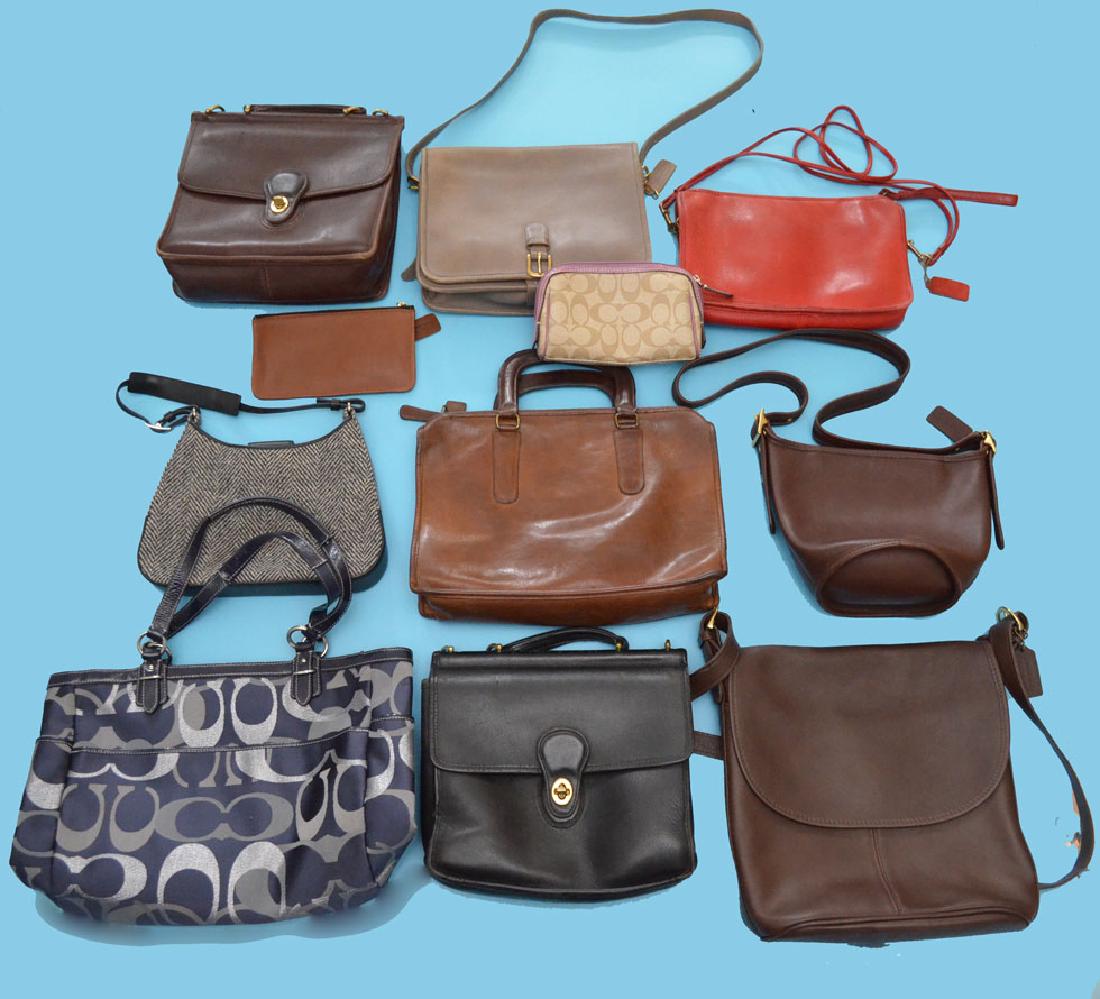 Lot of Mostly Vintage Coach Leather Handbags (1 of 3)