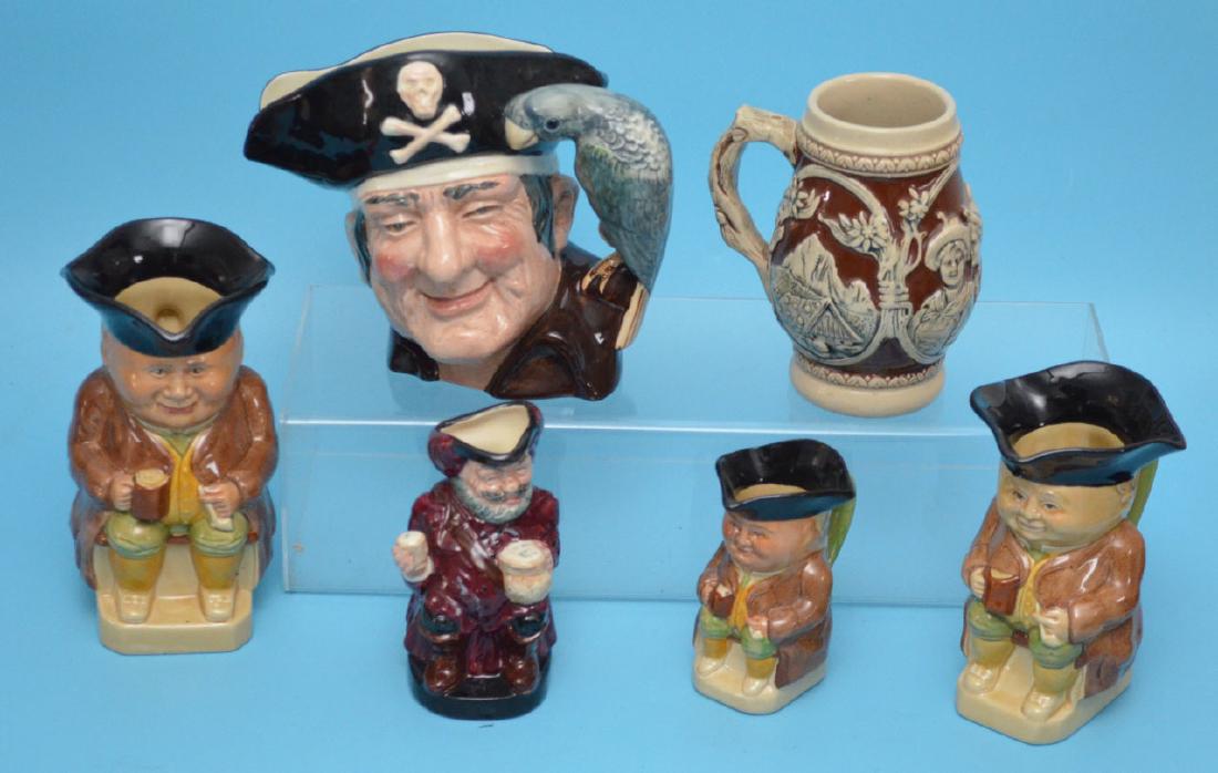 Group Of Antique Toby Mugs  (  including Doulton ( (1 of 5)
