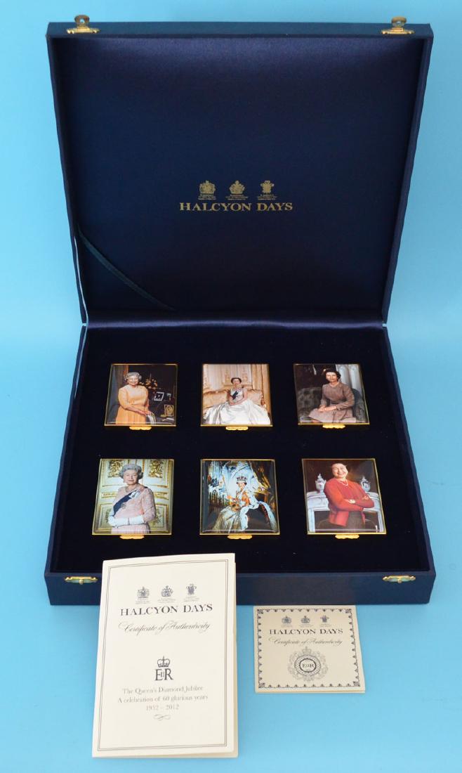 6 Halcyon Days Enamel Queens Jubilee Box Set (1 of 5)