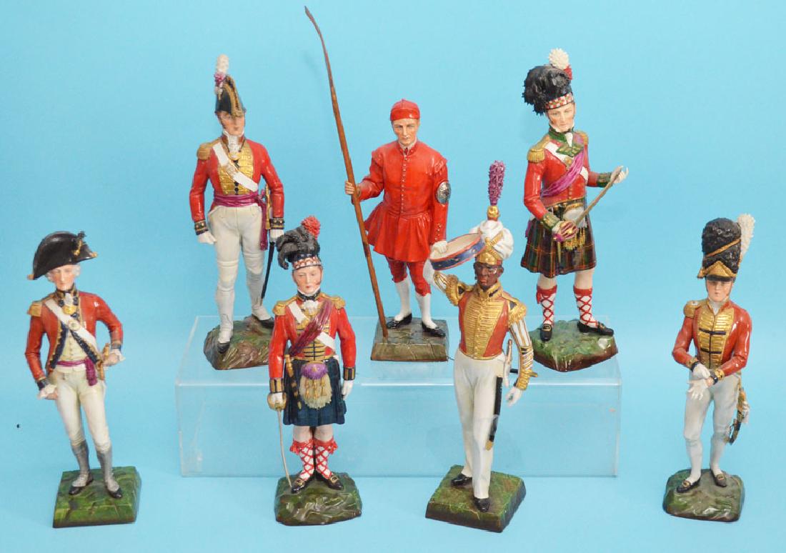 7 - 12"  High  Sitzendorf Military Figures / Soldiers (1 of 2)