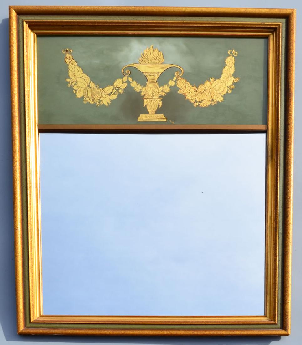 Classical Style Eglomise Mirror Reverse Painted Urn (1 of 3)