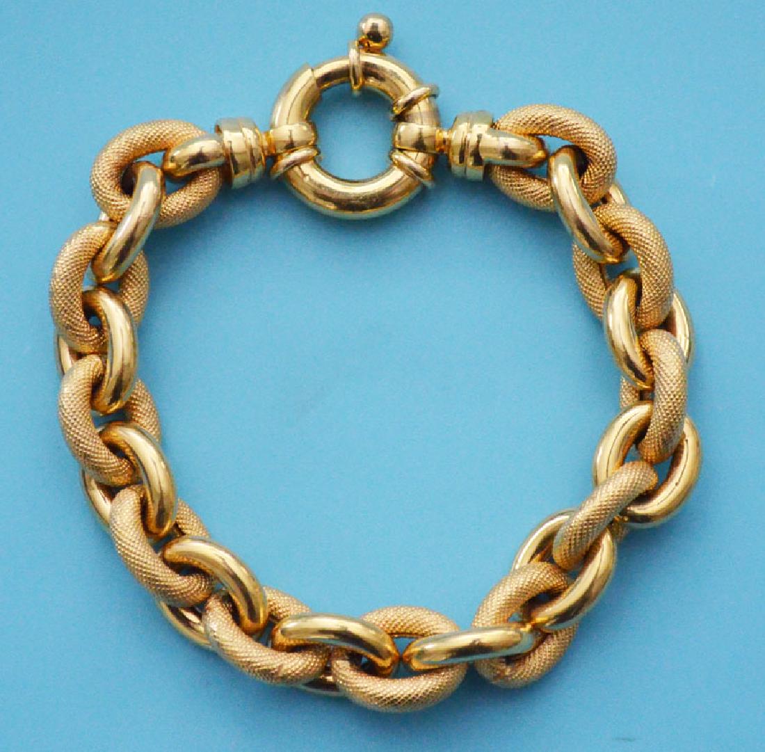 Unusual 14k Gold Italian Bracelet (1 of 2)