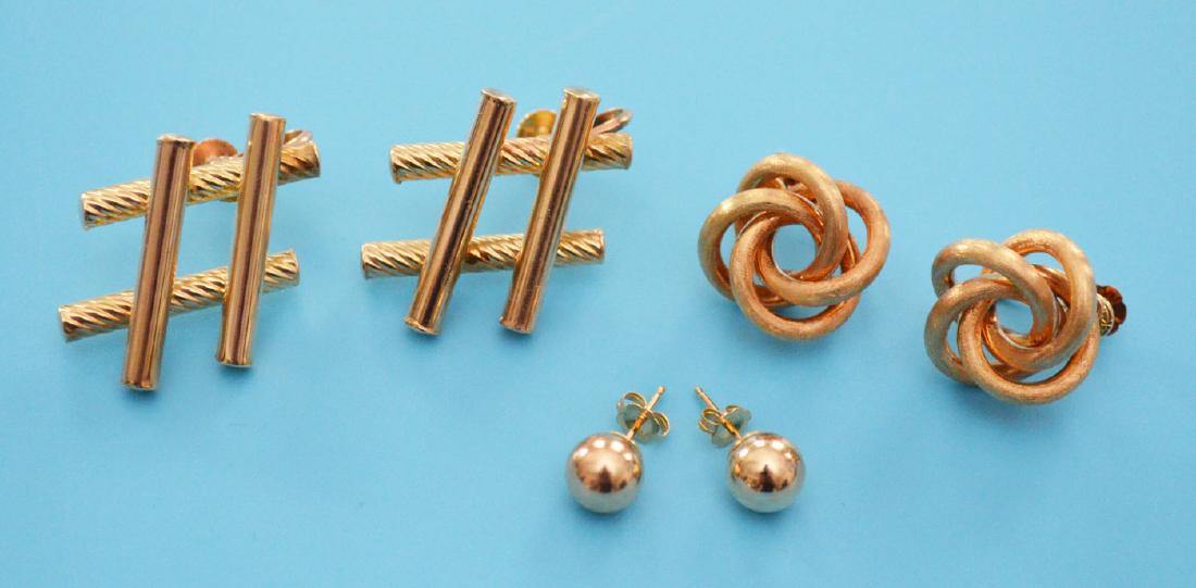 3 Great Pairs Of 14K Gold Earrings (1 of 1)