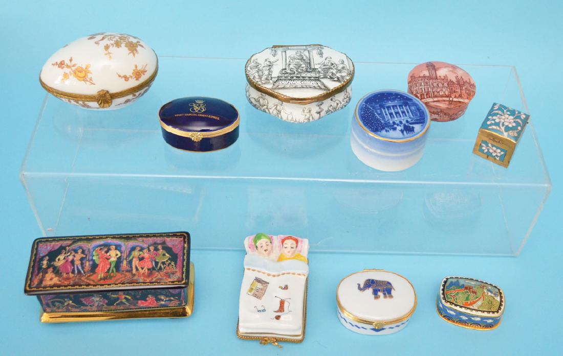 Lot of Enamel & Limoges Porcelain Boxes (1 of 7)