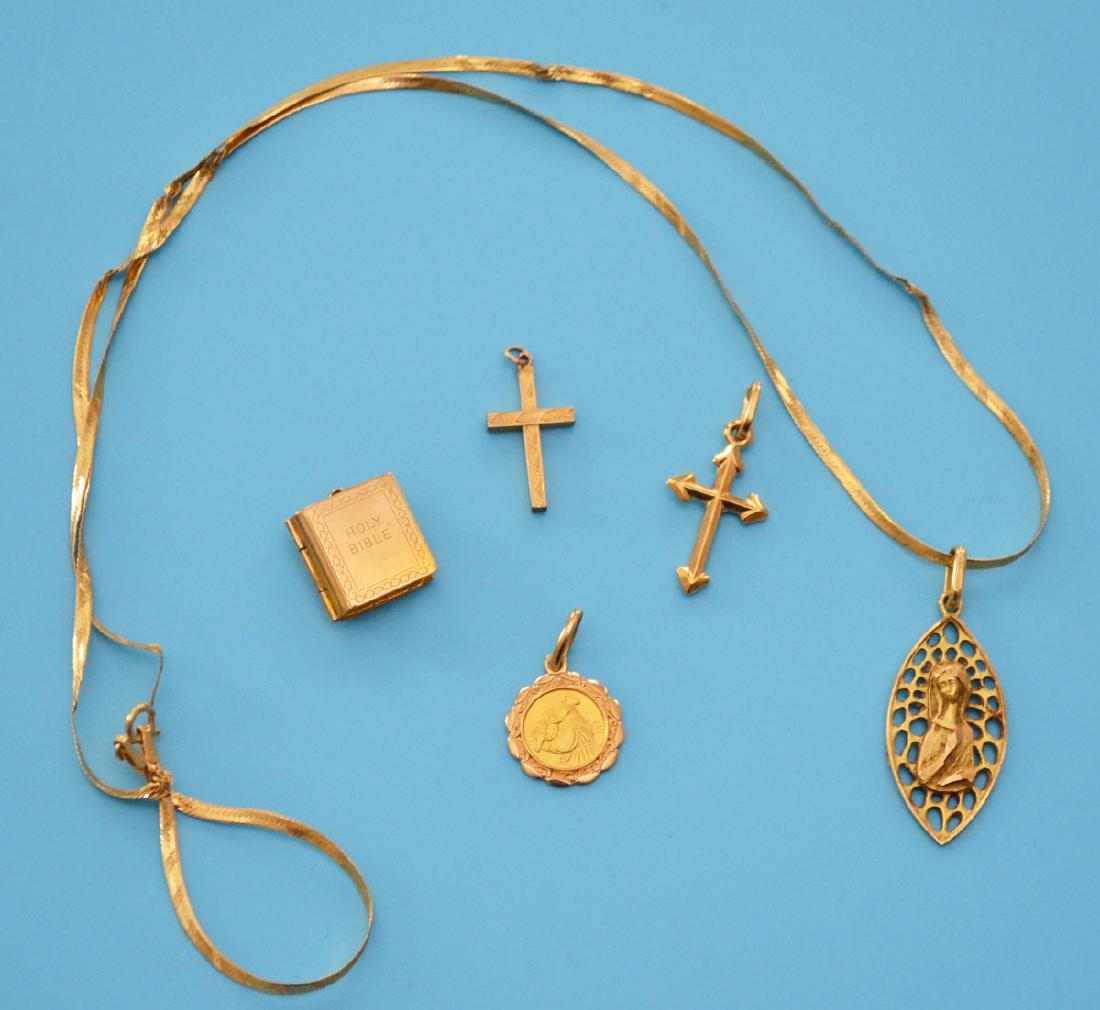 14K Gold Religious Lot ( Charms Cross, Pendant (1 of 1)