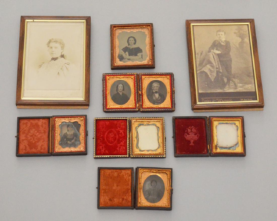 Lot Of Antique Tintypes & Cabinet Photos (1 of 6)