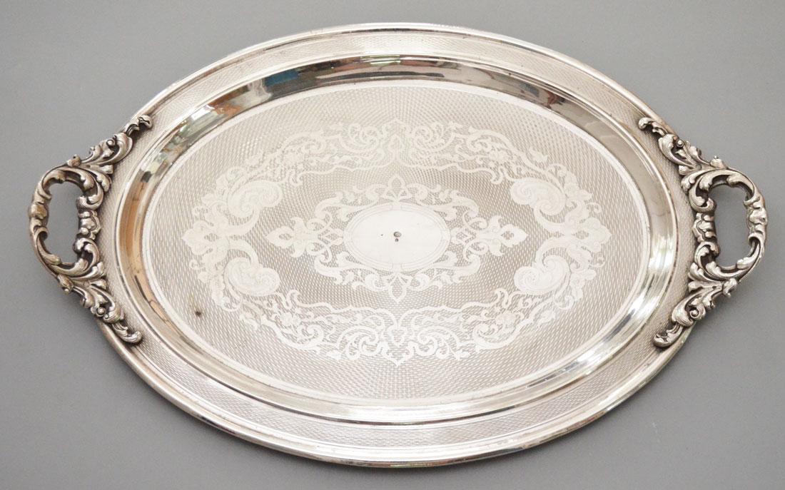 Large Ornate Turkish Silver Tray (1 of 2)