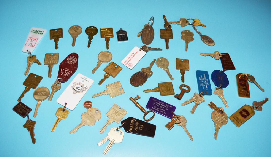 Lot of Vintage Hotel Keys