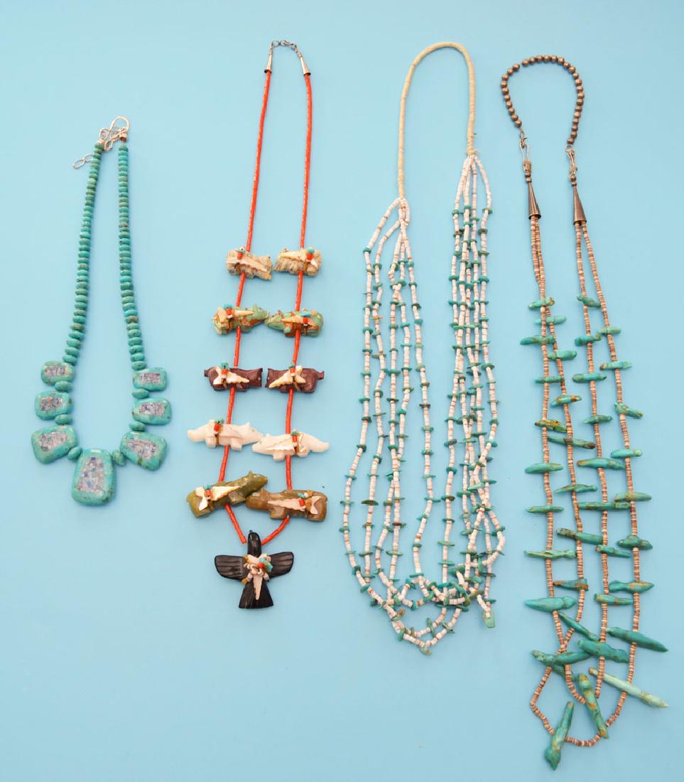 4 Native American Stone Necklaces (1 of 4)