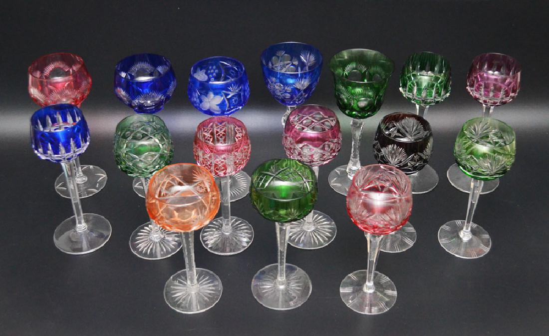Lot Of Bohemian Cut To Clear  Stemware Glasses (1 of 3)