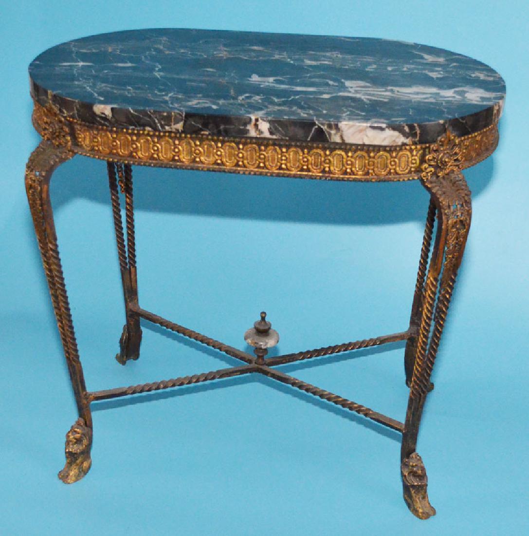 A Wonderful Antique Iron Table With Figural Lions (1 of 3)
