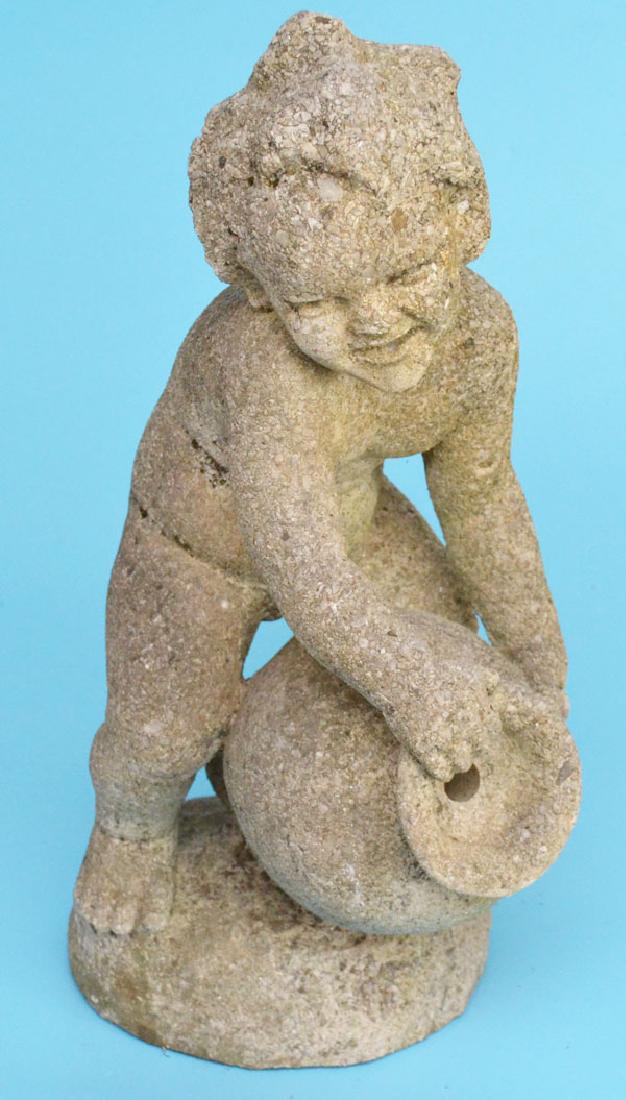 Wonderful Antique Putti Garden Statue (1 of 4)