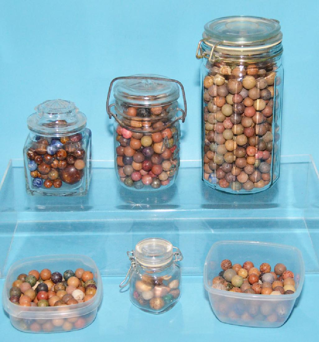 Large Lot Of Clay Marbles: Large Grouping of unresearched clay marbles