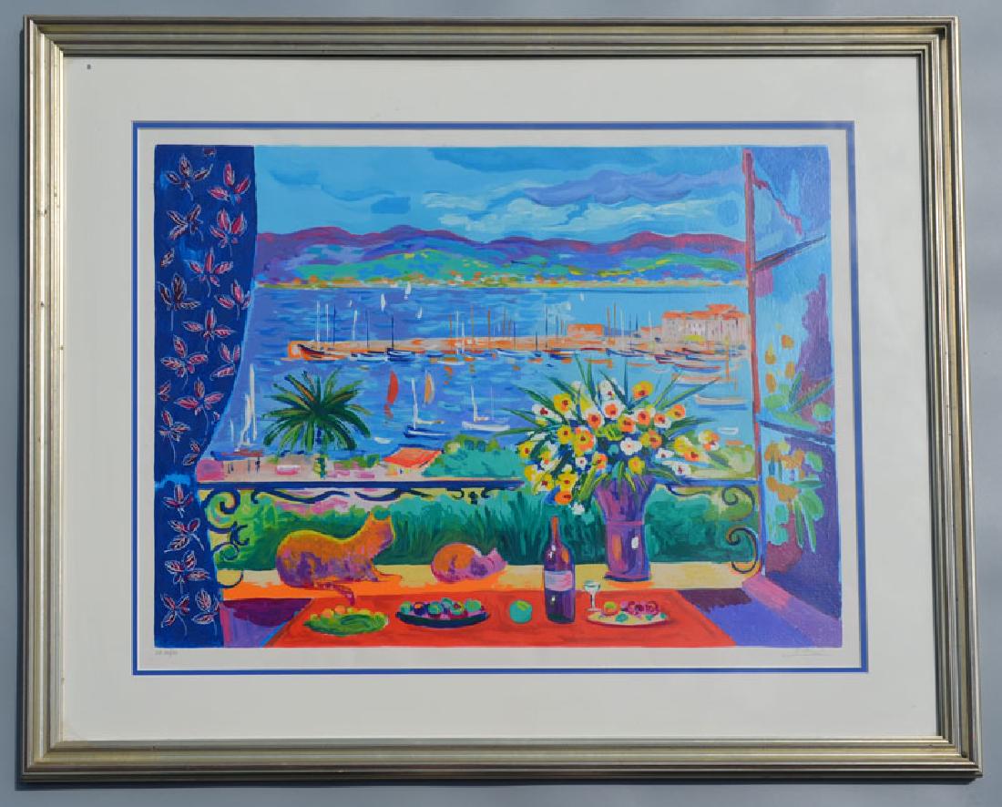 Signed Francois Gicot Cat in Window Artist Proof (1 of 3)