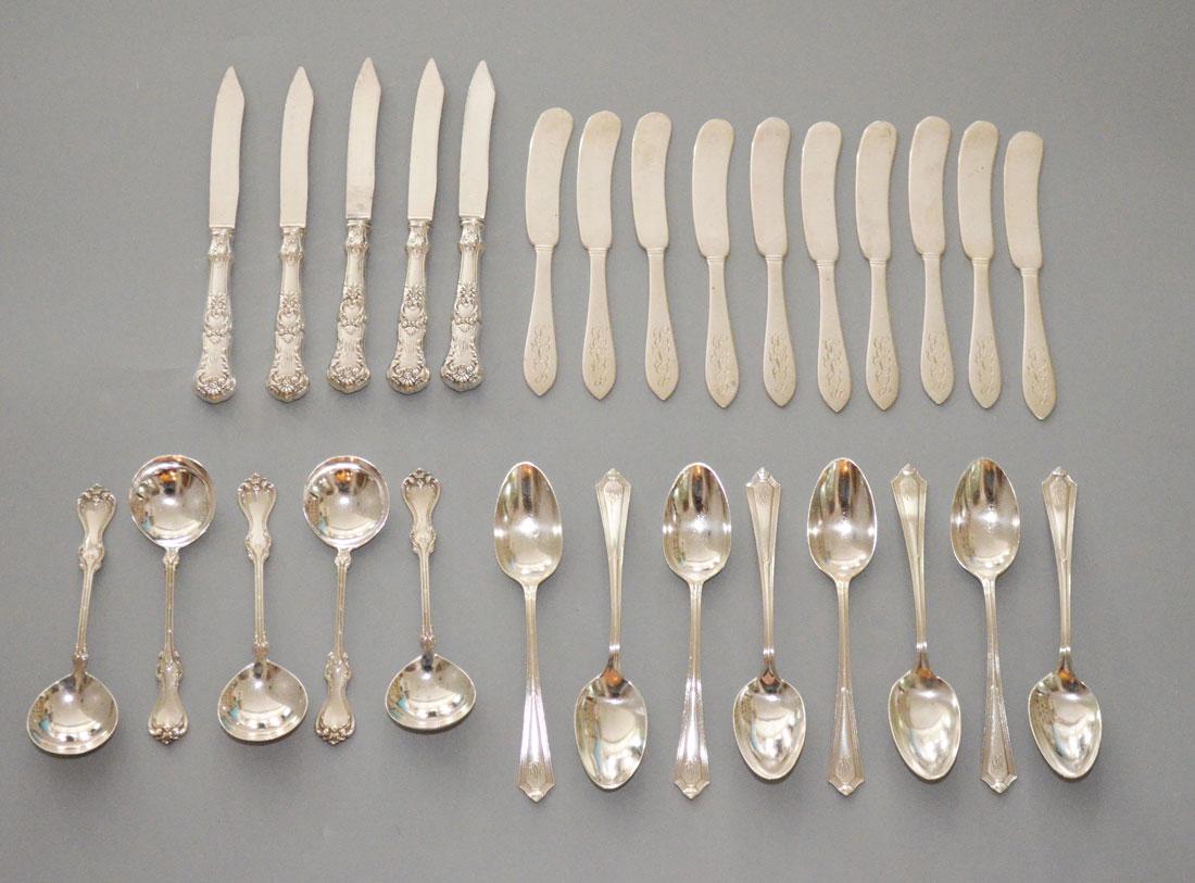 Lot Of Sterling  Silver Spoons & Knives (1 of 5)