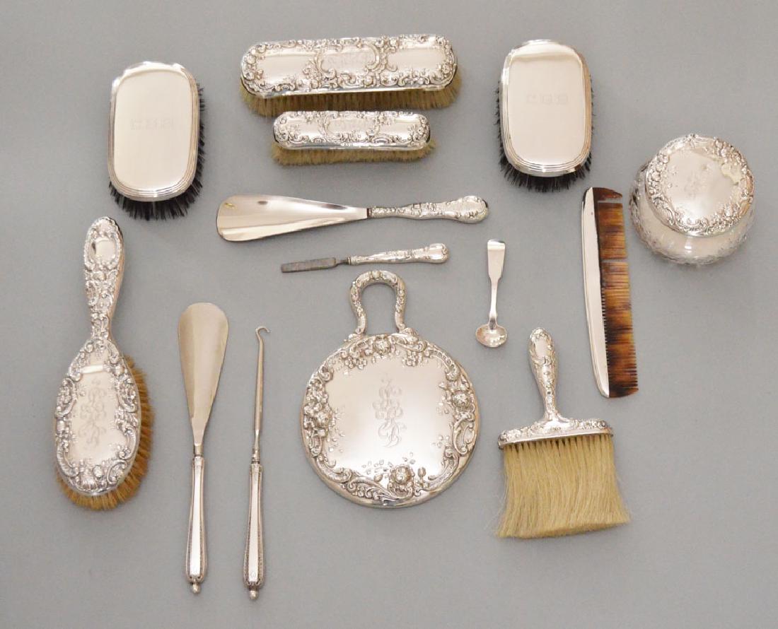 Gorham Sterling Repousse Dresser Set & Additions (1 of 4)