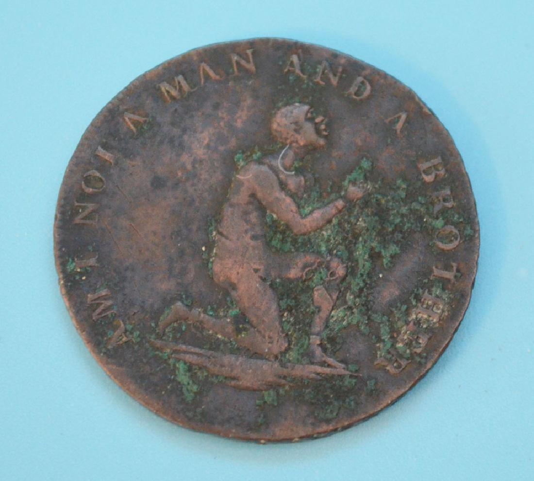 (1835) Kneeling Male Slave Token (1 of 2)