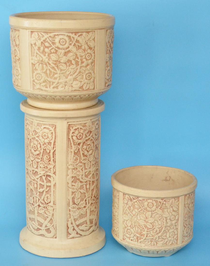 Weller Clinton Ivory Jardinier And Pedestal + Bonus (1 of 4)