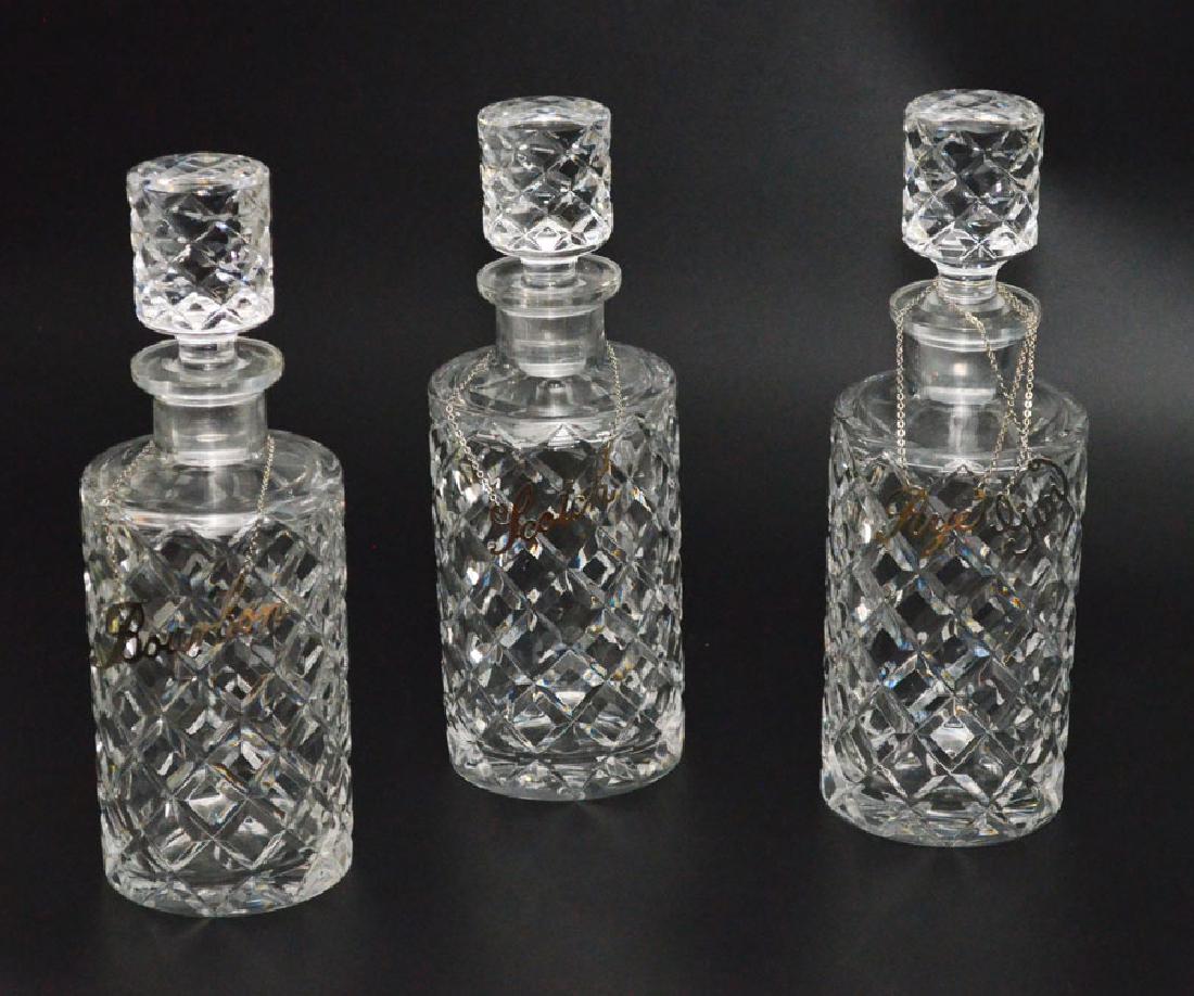 3 Beautiful Heavy Crystal Decanters (1 of 2)
