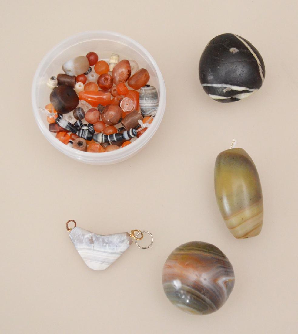 Collection of Loose Ancient Carved Stone Beads (1 of 6)