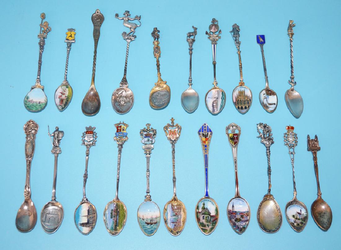 Collection Of Antique Silver Enamel Spoons (1 of 5)