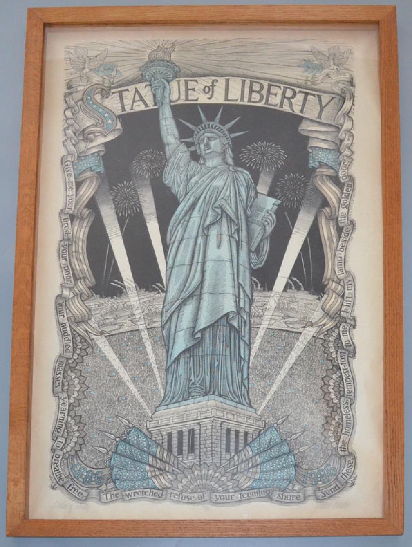 James Grashow Signed Statue Of Liberty Woodblock (1 of 6)
