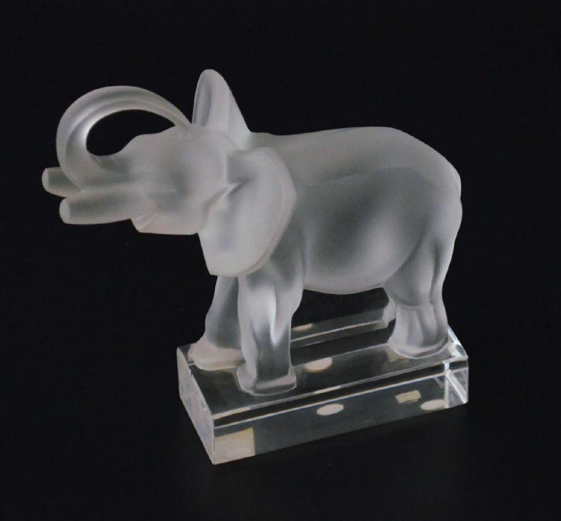 Nice Signed Lalique Elephant Figure / Paperweight (1 of 3)