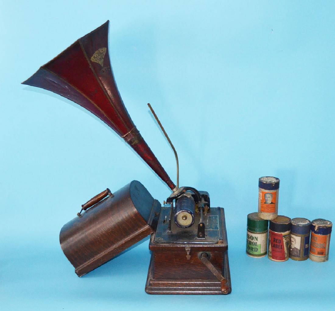 Thomas Edison Fireside Phonograph With Horn (1 of 7)