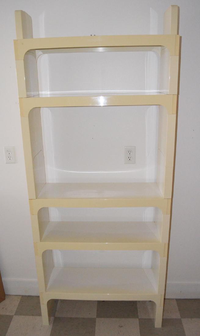 Vintage Kartell Stacking Shelves: measures 78.5 (H) each section interior measures 9.5(H) x 29 1/8 (L) x 11(D) total shelf measures 31 5/8 (L)