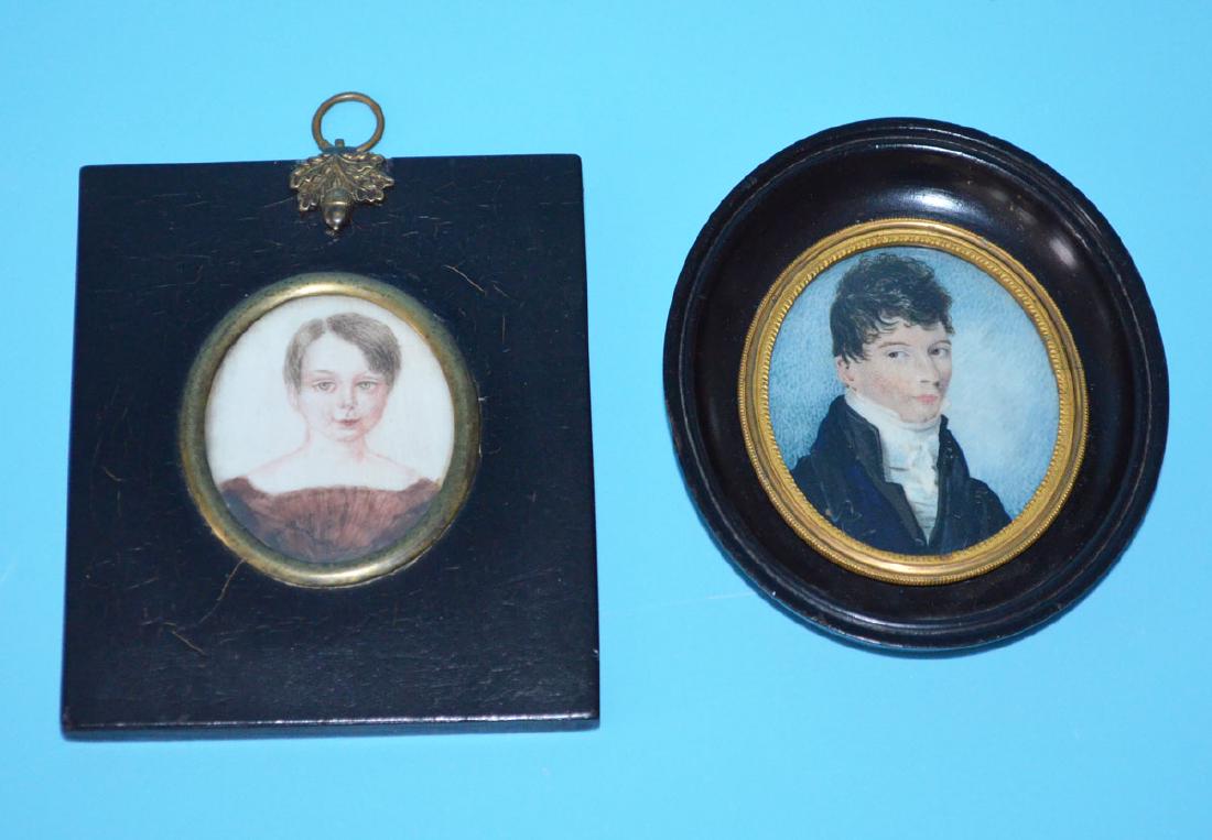 2 Well Done Miniature Paintings Man & Woman (1 of 5)
