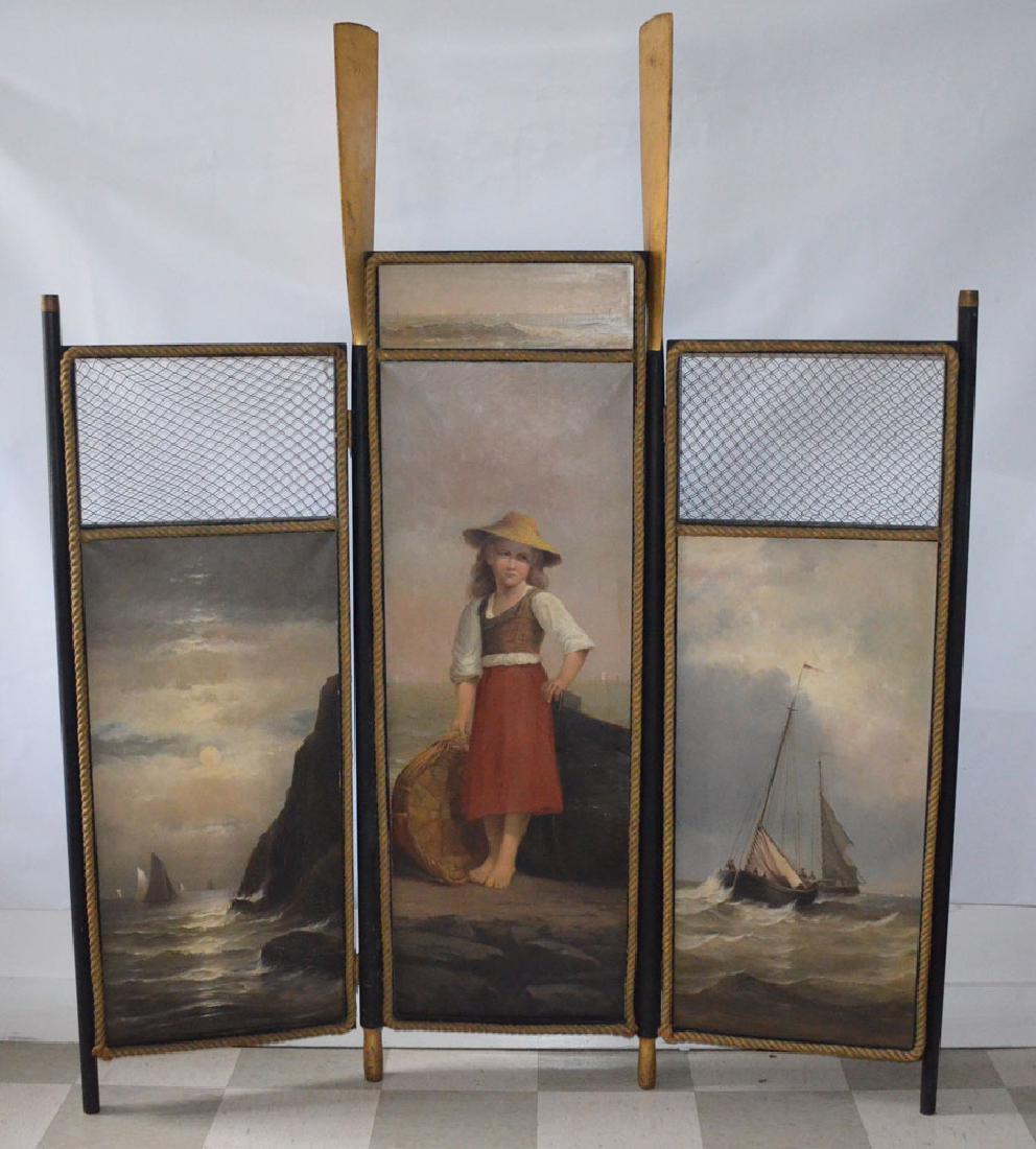 Rare 19th C. O/C  Screen William Richardson Tyler (1 of 4)