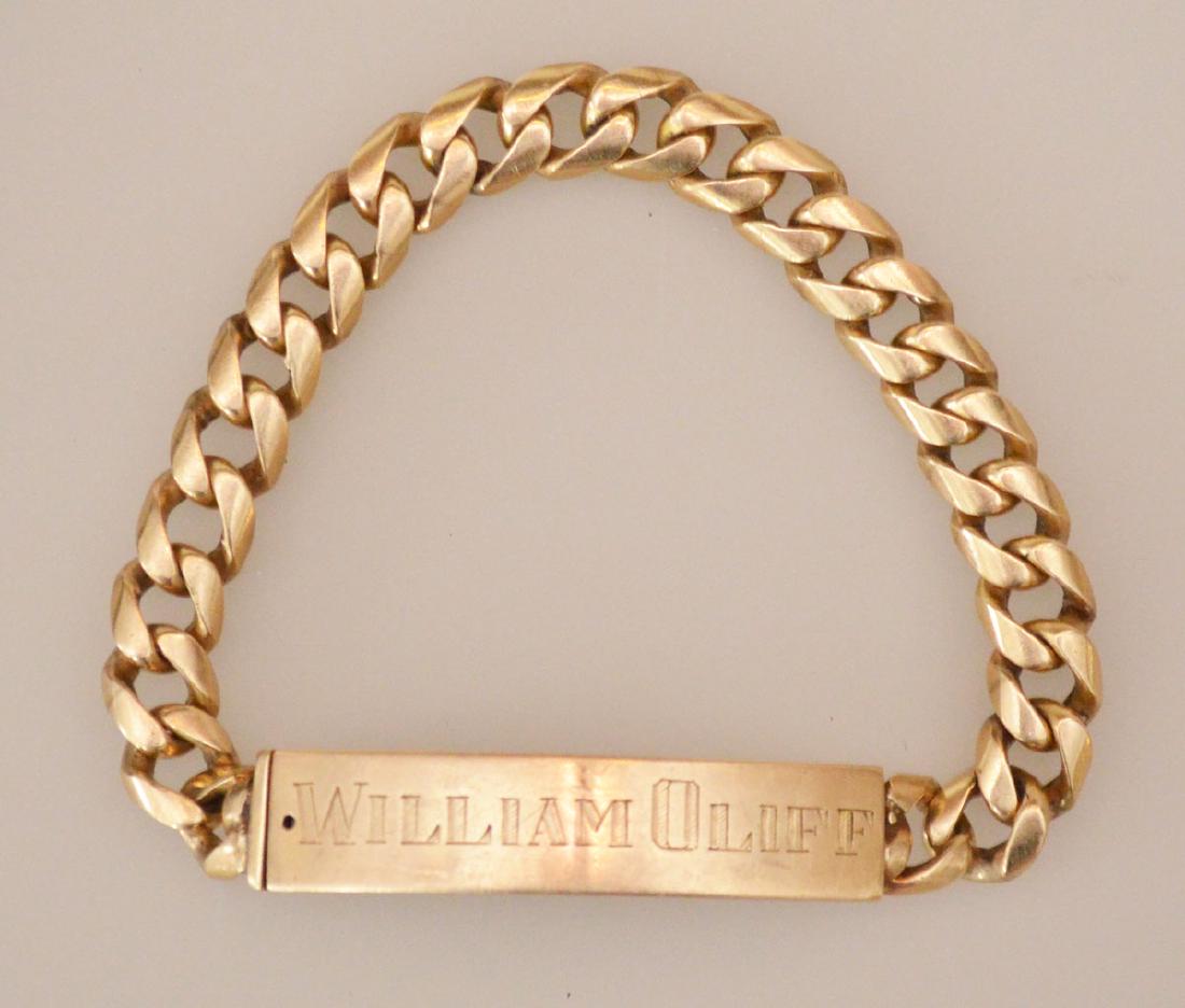 Heavy 14k Gold ID Bracelet (1 of 2)
