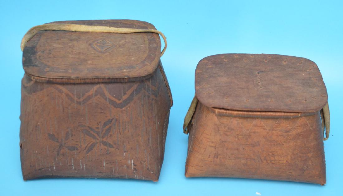 2 Native American Birch Bark Baskets (1 of 9)