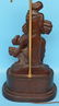 Yasha Heifetz Signed Carved Wood Lamp - 4