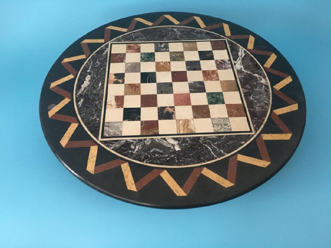 An Elegant Vintage Pietra Dura Chess Table Top (1 of 4)