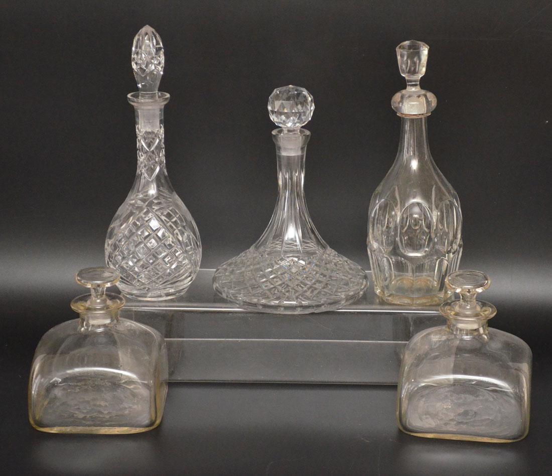 Lot Of  5 Nice Vintage Decanters (1 of 1)