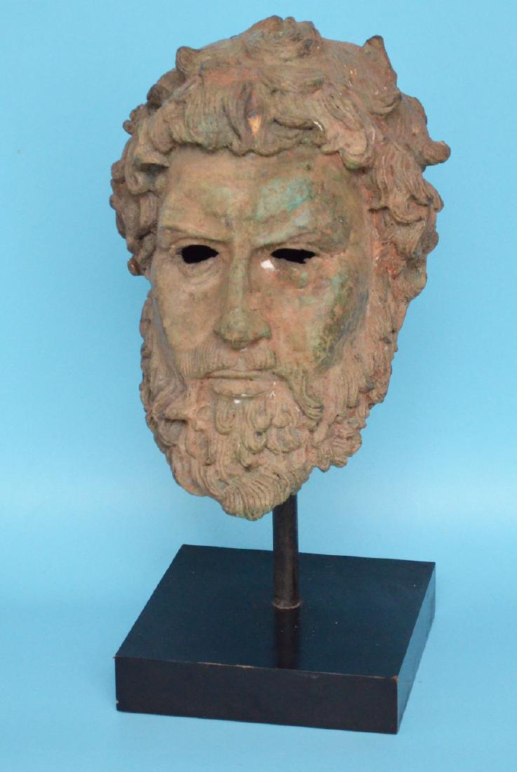 Large Greek Bronze Bust of Zeus (1 of 6)