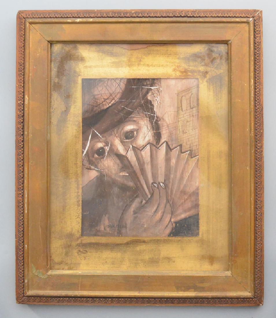 Signed Frank Neal Gouache Painting (1 of 4)