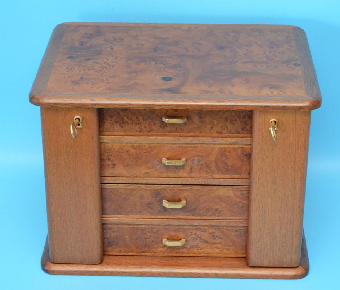 Fabulous Agresti Italy Style Burl 4 Drawer Jewelry Box (1 of 5)
