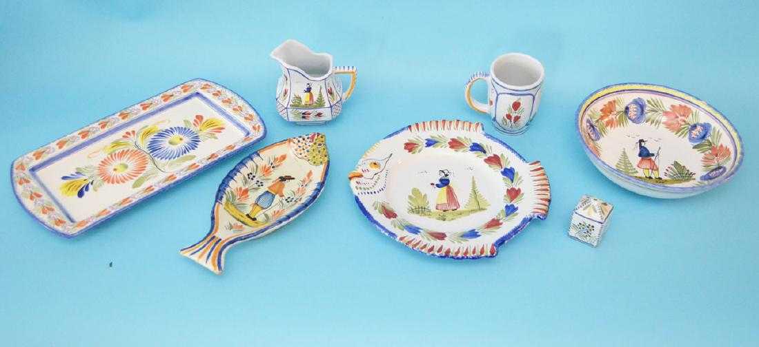 7 Henriot Quimper Pottery Accessories (1 of 4)