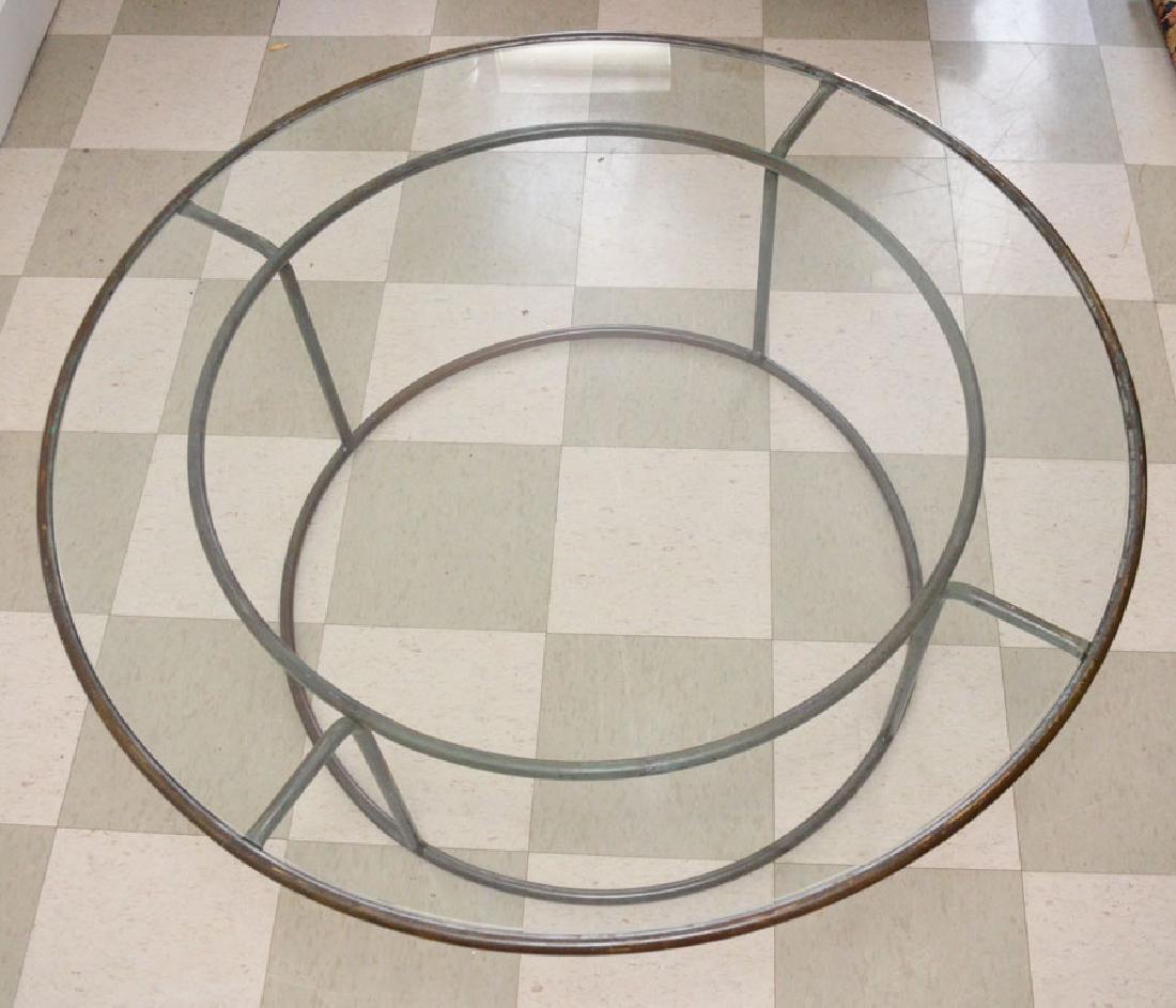 Walter Lamb Bronze Coffee Table: Measures 48" in Diameter