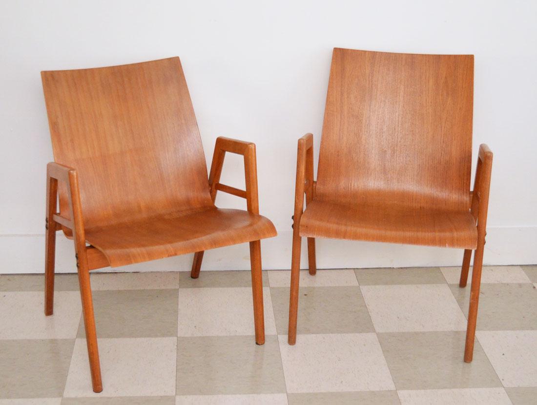 6 Danish Taylor Chair Co Stacking Chairs