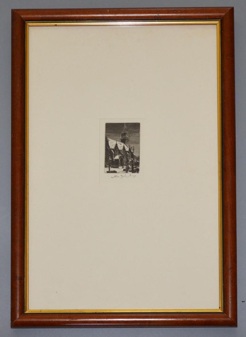 Signed John Taylor Arms Trebrivan Etching: Signed John Taylor Arms Trebrivan Etching. Frame 18 5/8Â“ x 12 5/8Â“ image sight: 3.75Â” x 2.5Â”