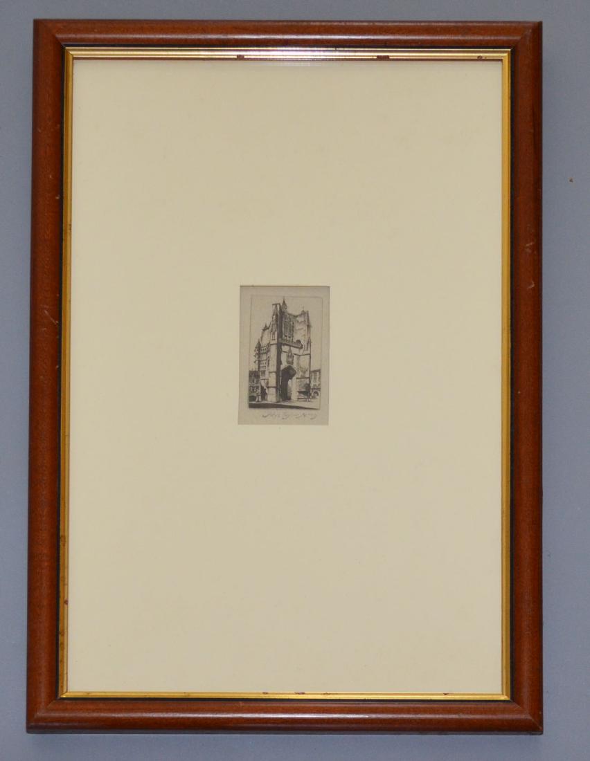 Signed John Taylor Arms House of Our Lady Etching: Signed John Taylor Arms House of Our Lady Etching. Frame 18 5/8Â” x 12 5/8Â” image sight 3 5/8Â” x 2 1/8"