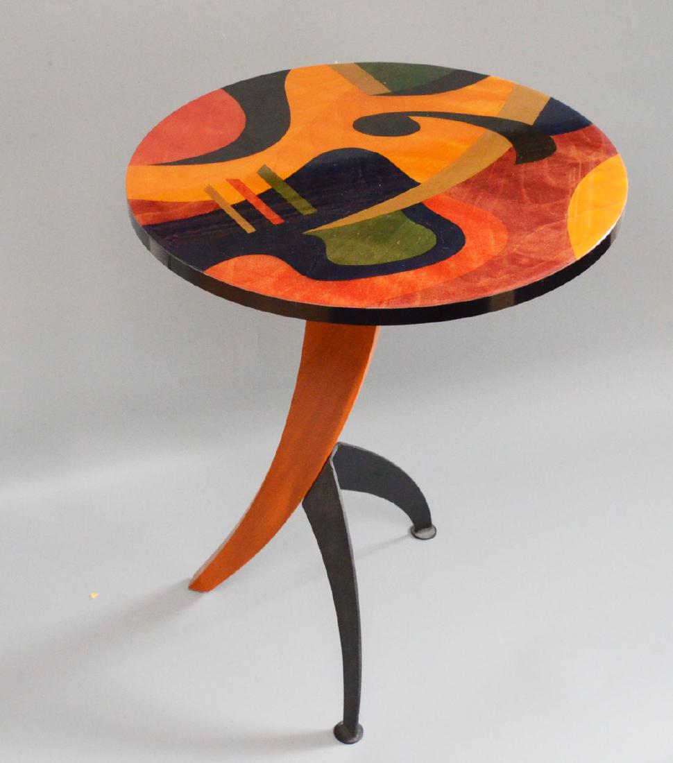 Mid Century MOMA table Signed Ben Le: Measures 25.5" tall x 20.25" diameter at the top. In estate found condition with some wear.
