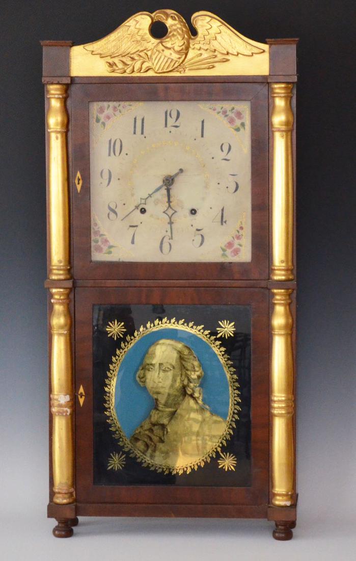 Ely Terry Clock with Reverse Painted George Washington (1 of 6)