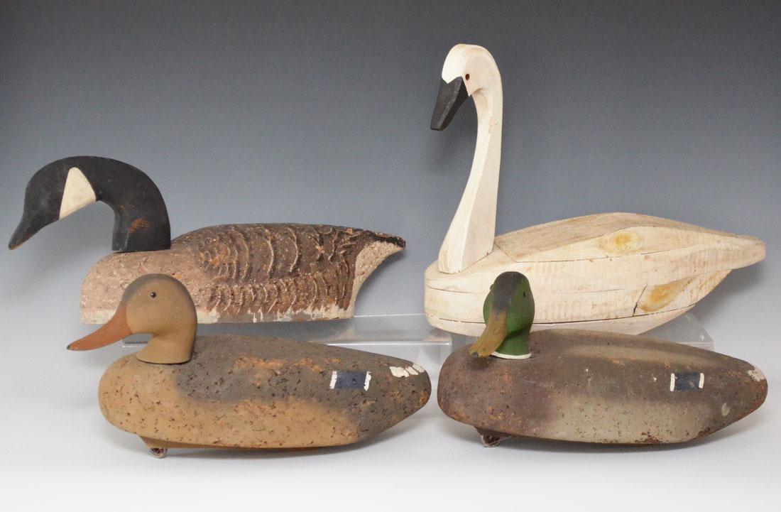 Lot of Country Duck & Swan Decoys (1 of 1)