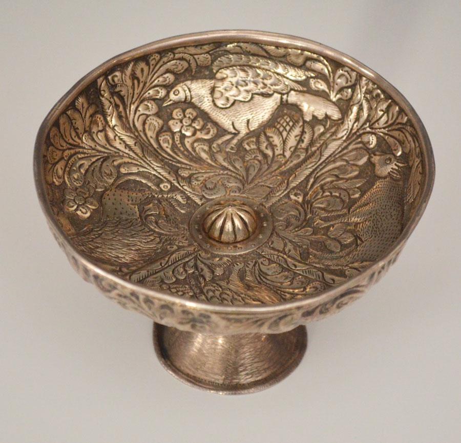 Rare Russian Repousse Silver Compote / Tazza (1 of 5)