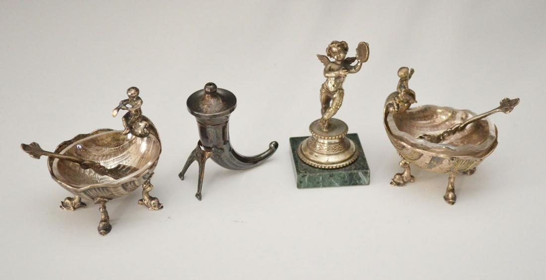 Lot Of 4 Sterling & 800 Silver Ornate Putti Items (1 of 5)