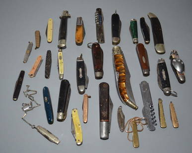 Generous Lot Of Interesting Vintage Pocket Knives: Includes: Sabre, kamp king, Camillus, camper’s knife, nox arcos and more